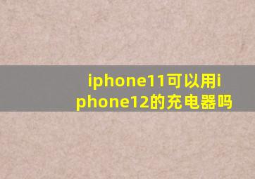 iphone11可以用iphone12的充电器吗