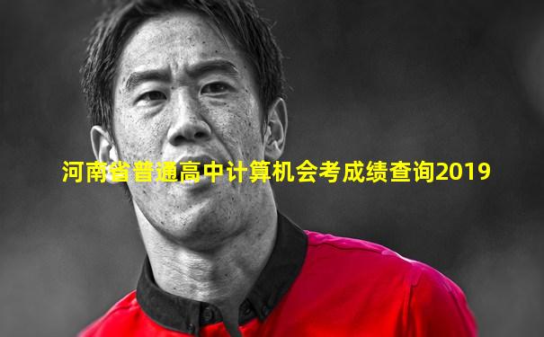 河南省普通高中计算机会考成绩查询2019