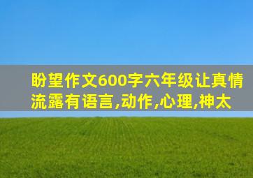 盼望作文600字六年级让真情流露有语言,动作,心理,神太