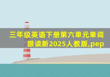 三年级英语下册第六单元单词跟读新2025人教版,pep
